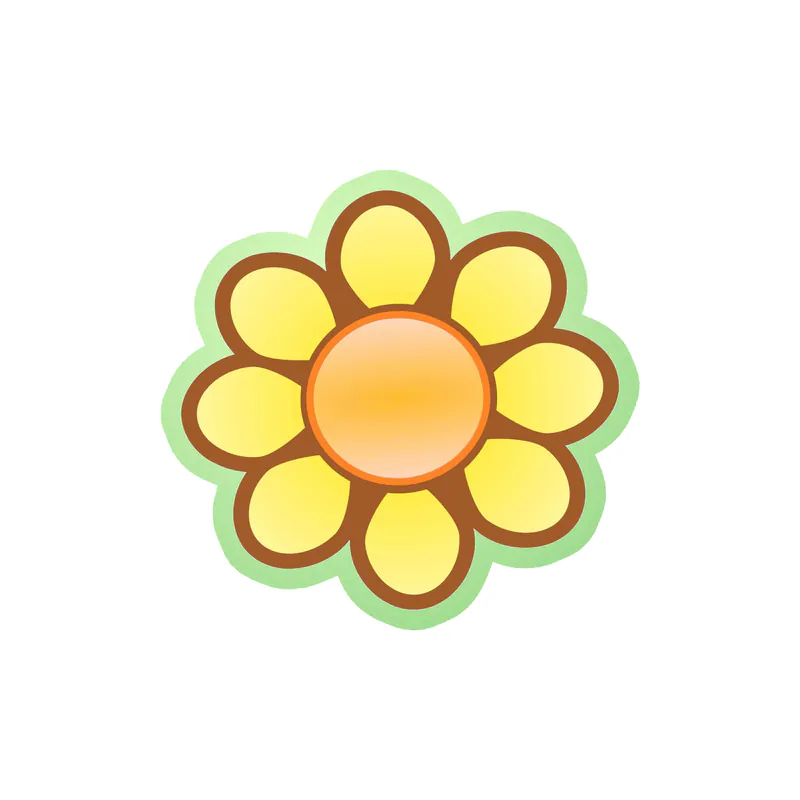 Flower Glow in the Dark Vinyl Decal - Custom Size