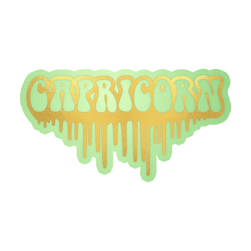 Capricorn Drip - Glow in the Dark Vinyl Decal - Custom Size