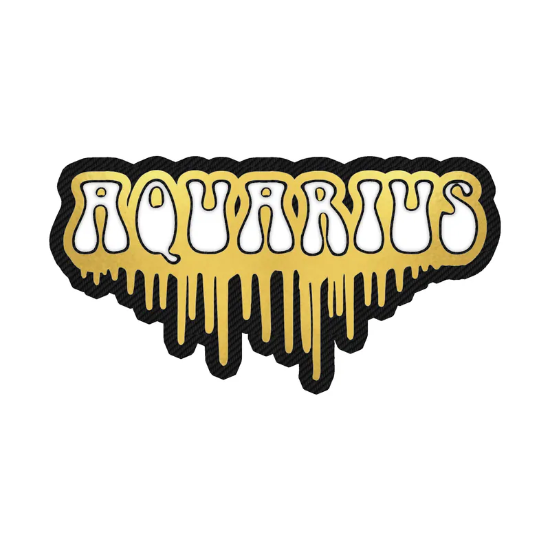 Aquarius Drip - Carbon Fiber Vinyl Decal - Custom Size