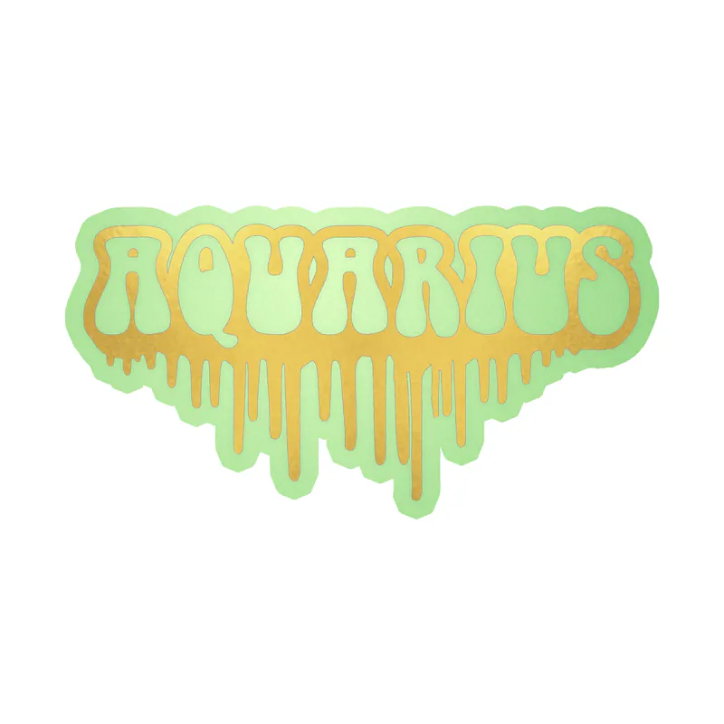 Aquarius Drip - Glow in the Dark Vinyl Decal - Custom Size
