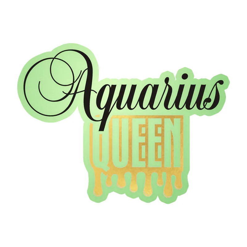 Aquarius Queen - Glow in the Dark Vinyl Decal - Custom Size