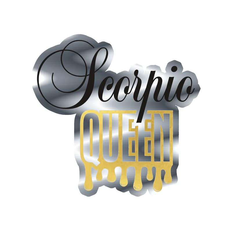 Scorpio Queen - Silver Chrome Vinyl Decal - Custom Size
