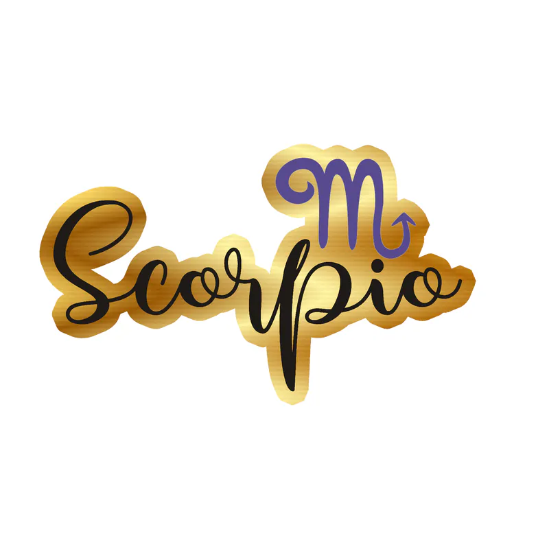 Scorpio - Gold Chrome Vinyl Decal - Custom Size