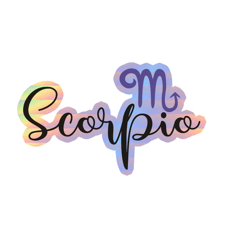 Scorpio - Holographic Vinyl Decal - Custom Size