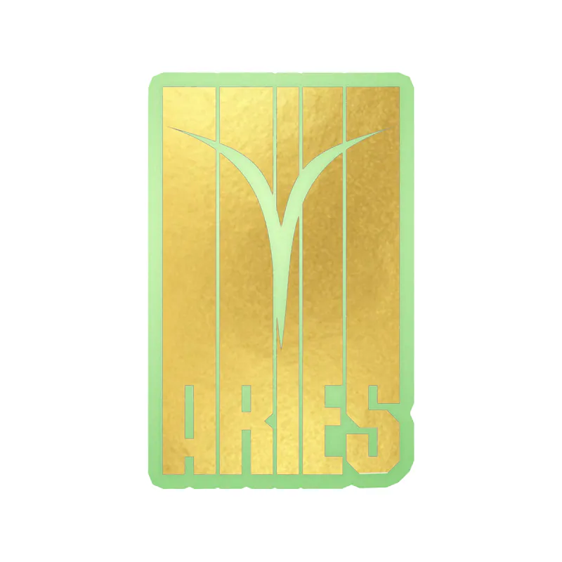 Gold Aries - Glow in the Dark Vinyl Decal - Custom Size