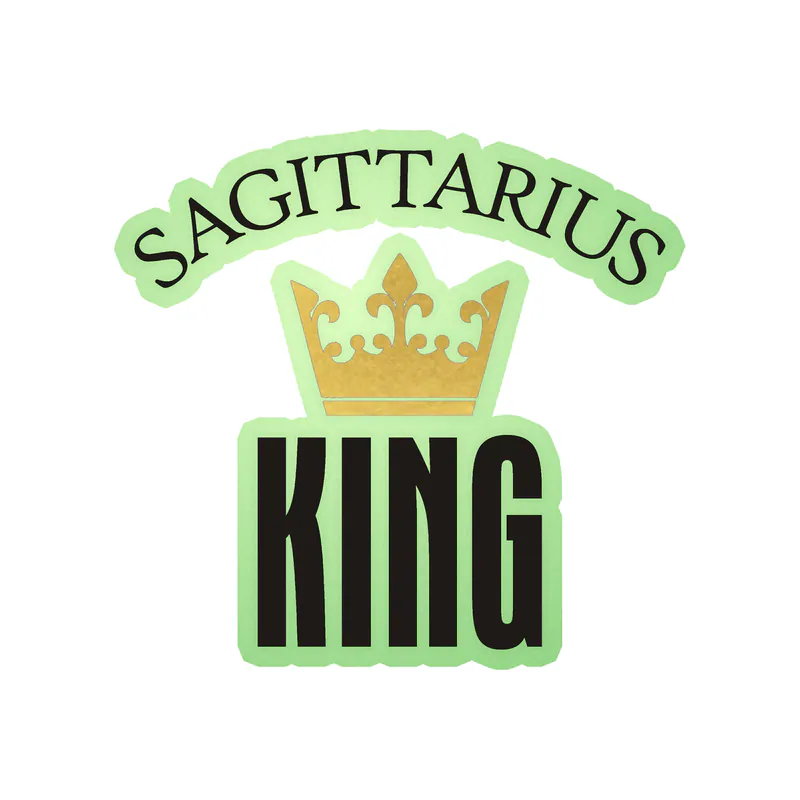 Sagittarius King - Glow in the Dark Vinyl Decal - Custom Size