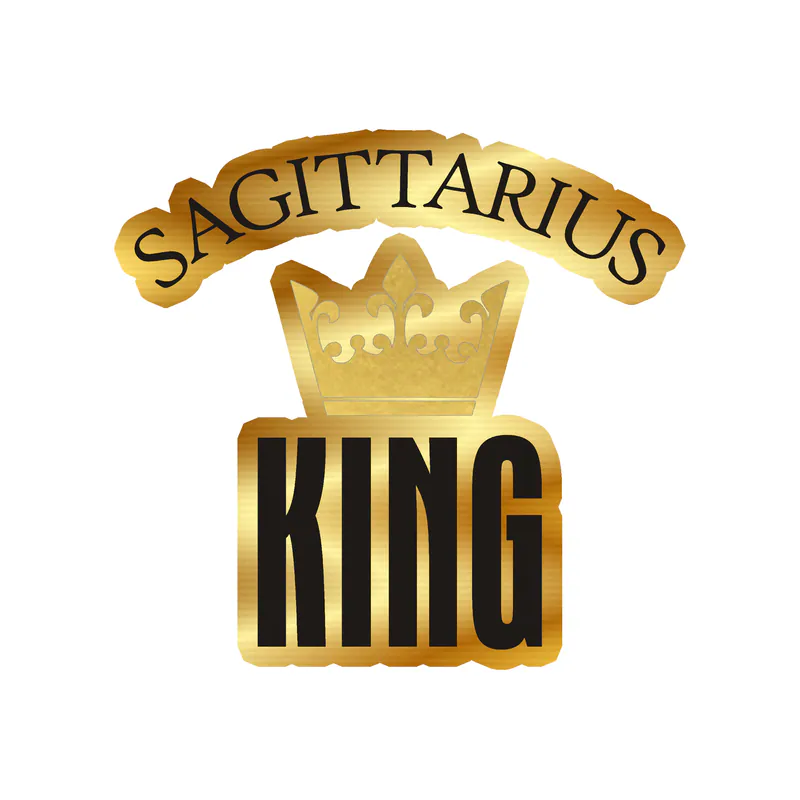 Sagittarius King - Gold Chrome Vinyl Decal - Custom Size