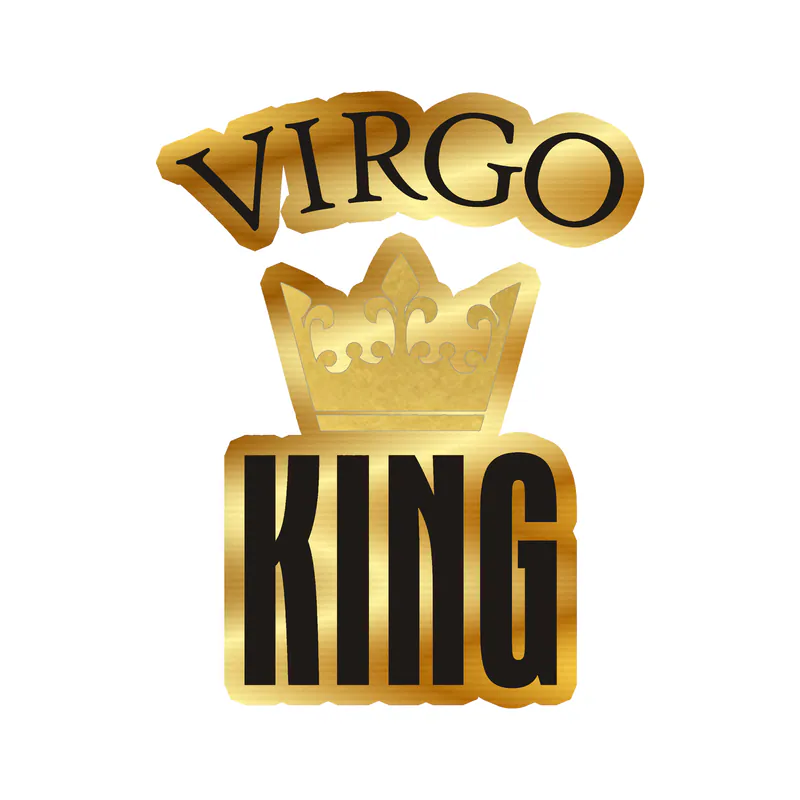 Virgo King - Gold Chrome Vinyl Decal - Custom Size