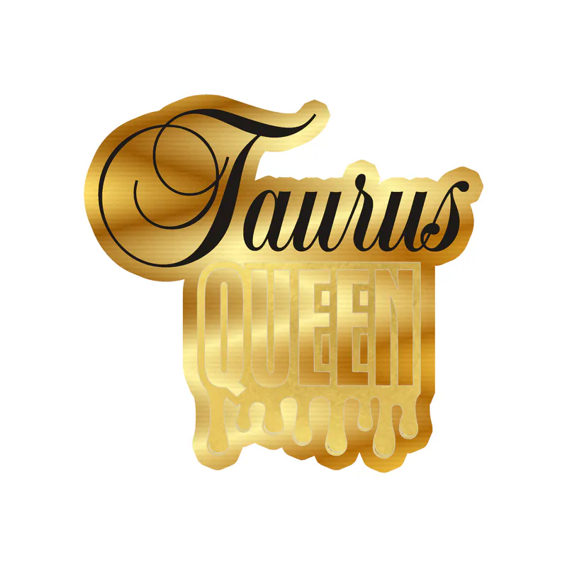Taurus Queen - Gold Chrome Vinyl Decal - Custom Size