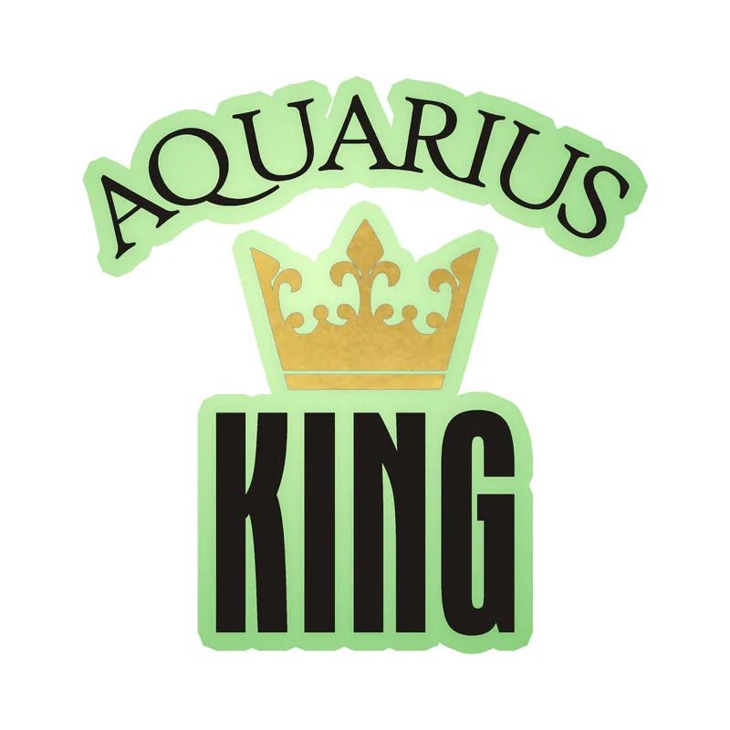 Aquarius King - Glow in the Dark Vinyl Decal - Custom Size