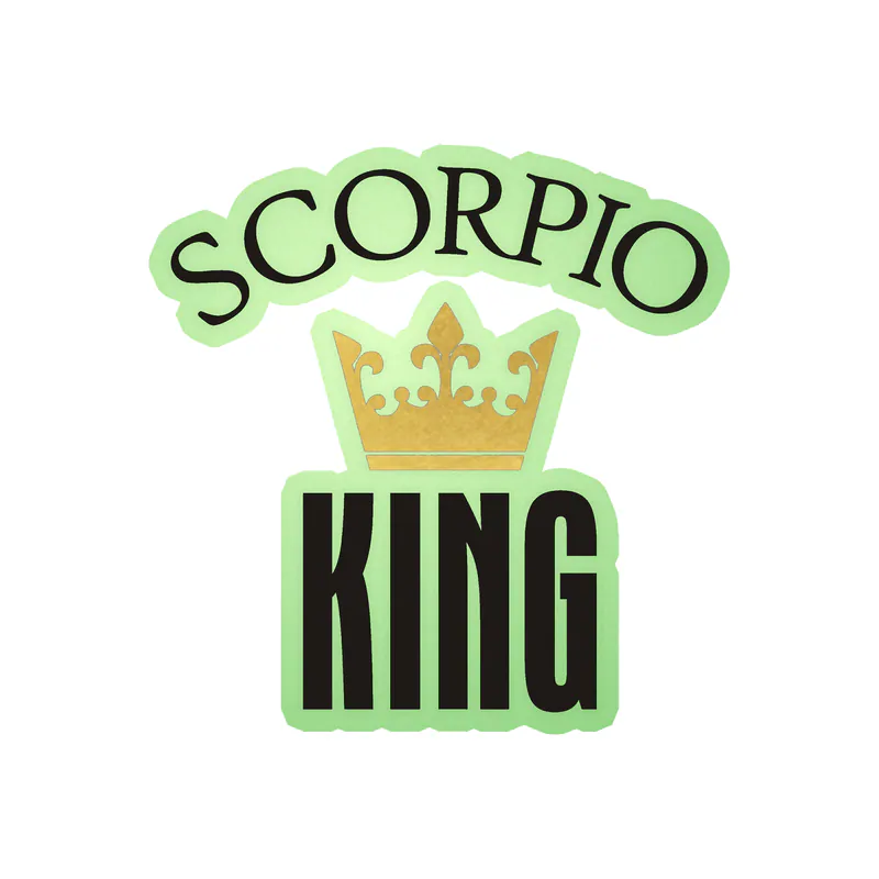 Scorpio King - Glow in the Dark Vinyl Decal - Custom Size