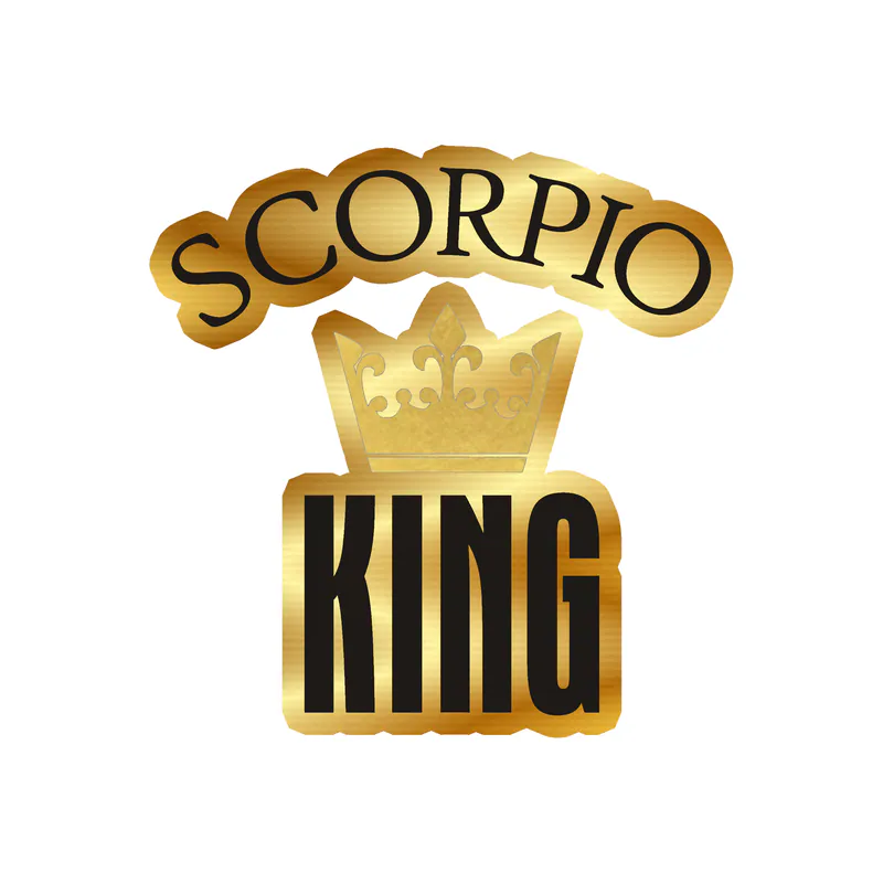 Scorpio King - Gold Chrome Vinyl Decal - Custom Size