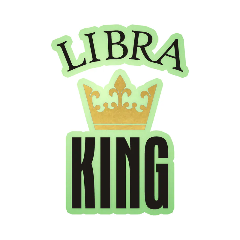 Libra King - Glow in the Dark Vinyl Decal - Custom Size