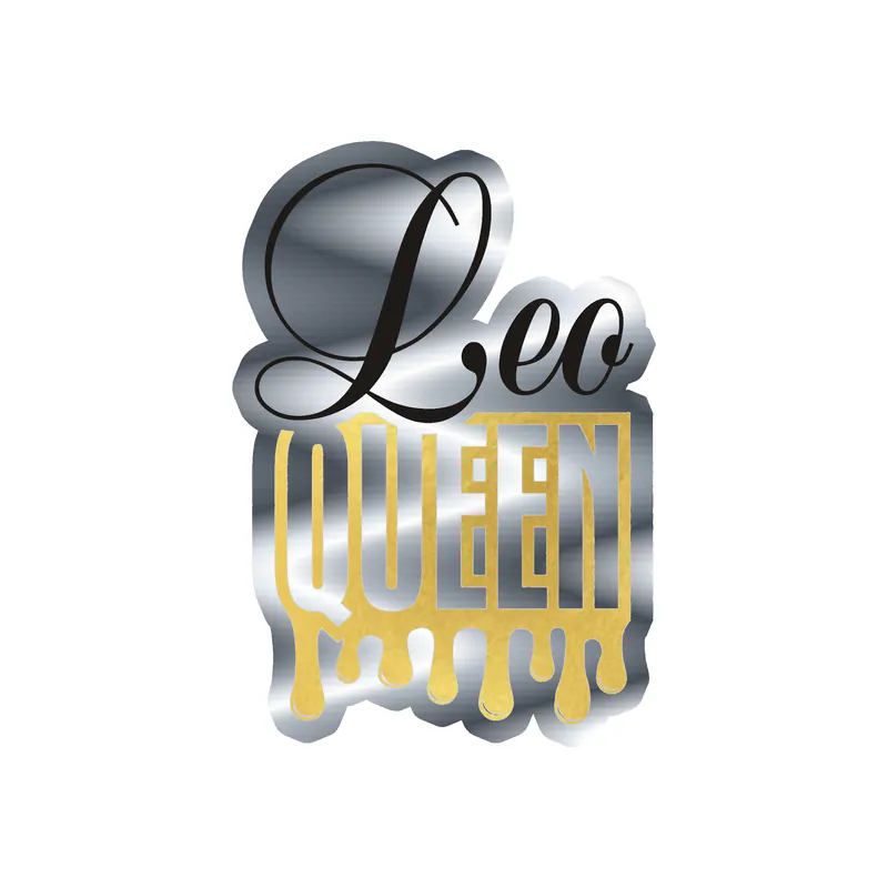 Leo Queen - Silver Chrome Vinyl Decal - Custom Size
