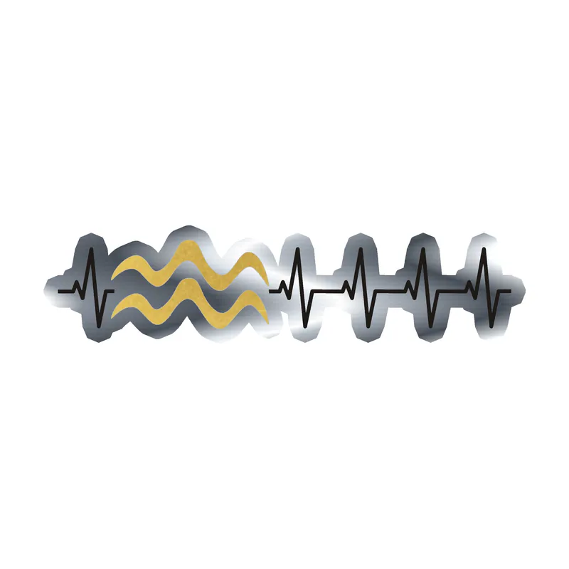Aquarius Heartbeat - Silver Chrome Vinyl Decal - Custom Size