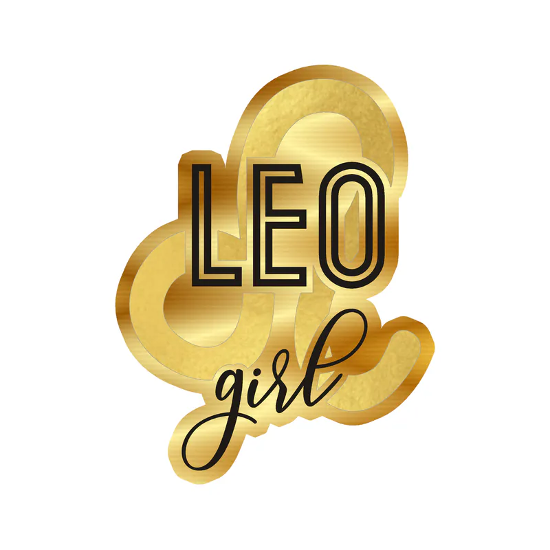 Leo Girl - Gold Chrome Vinyl Decal - Custom Size