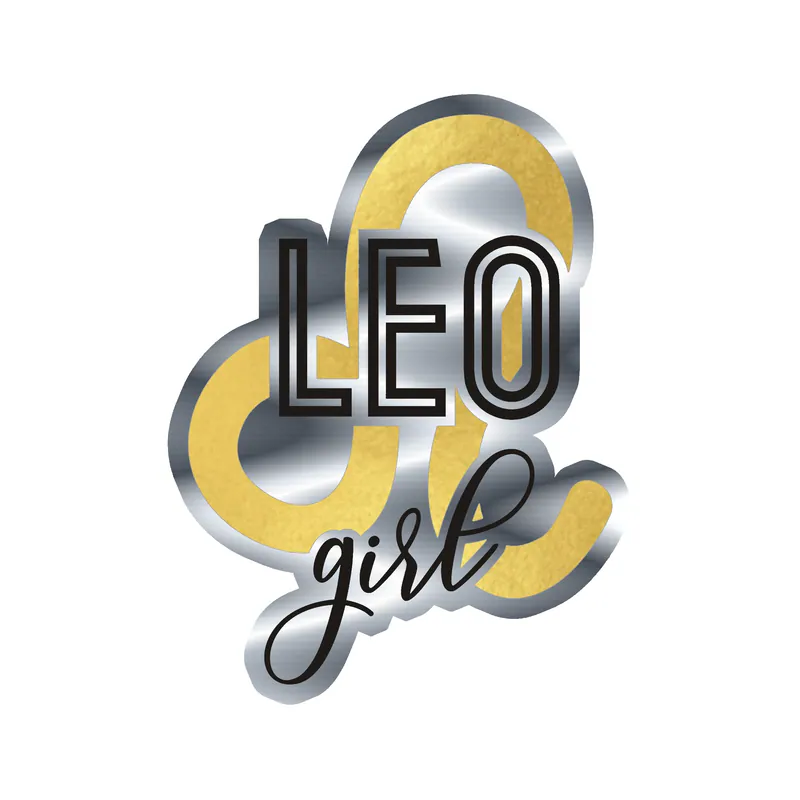 Leo Girl - Silver Chrome Vinyl Decal - Custom Size