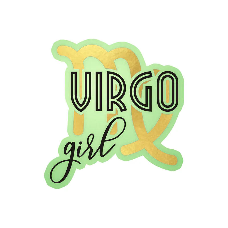 Virgo Girl - Glow in the Dark Vinyl Decal - Custom Size