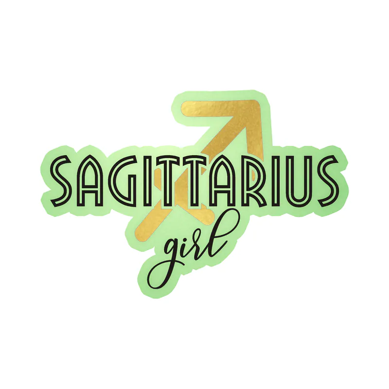 Sagittarius Girl - Glow in the Dark Vinyl Decal - Custom Size