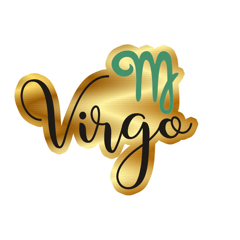 Virgo - Gold Chrome Vinyl Decal - Custom Size