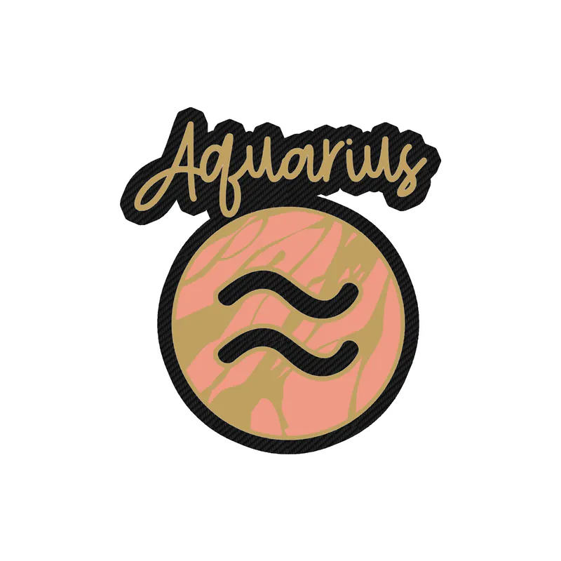 Aquarius Marble - Carbon Fiber Vinyl Decal - Custom Size