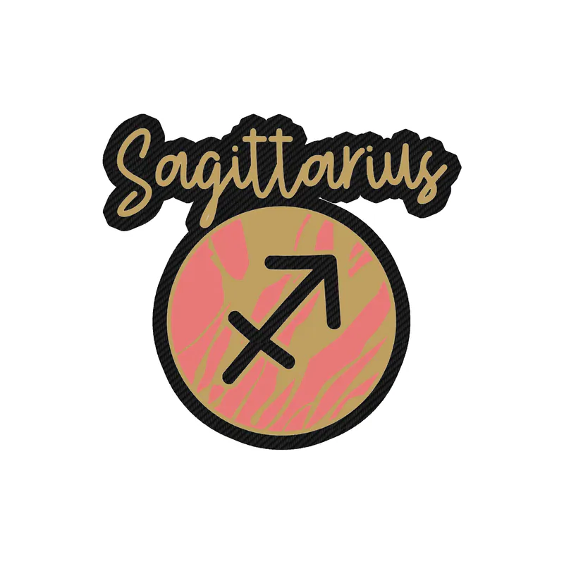 Sagittarius Marble - Carbon Fiber Vinyl Decal - Custom Size