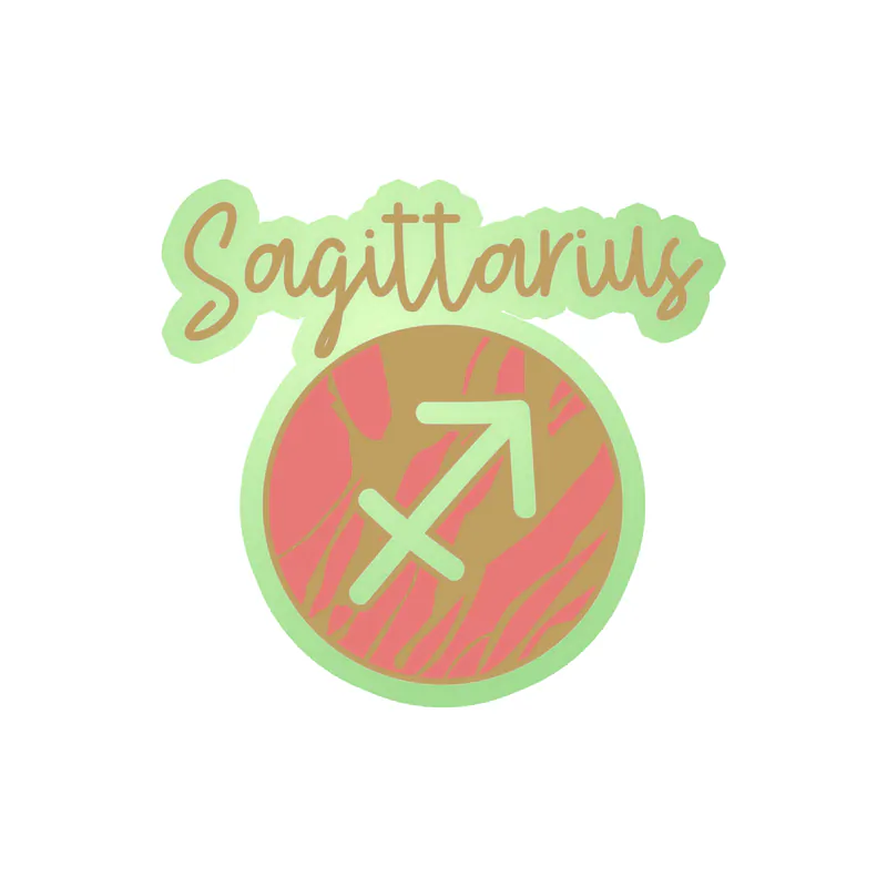 Sagittarius Marble - Glow in the Dark Vinyl Decal - Custom Size