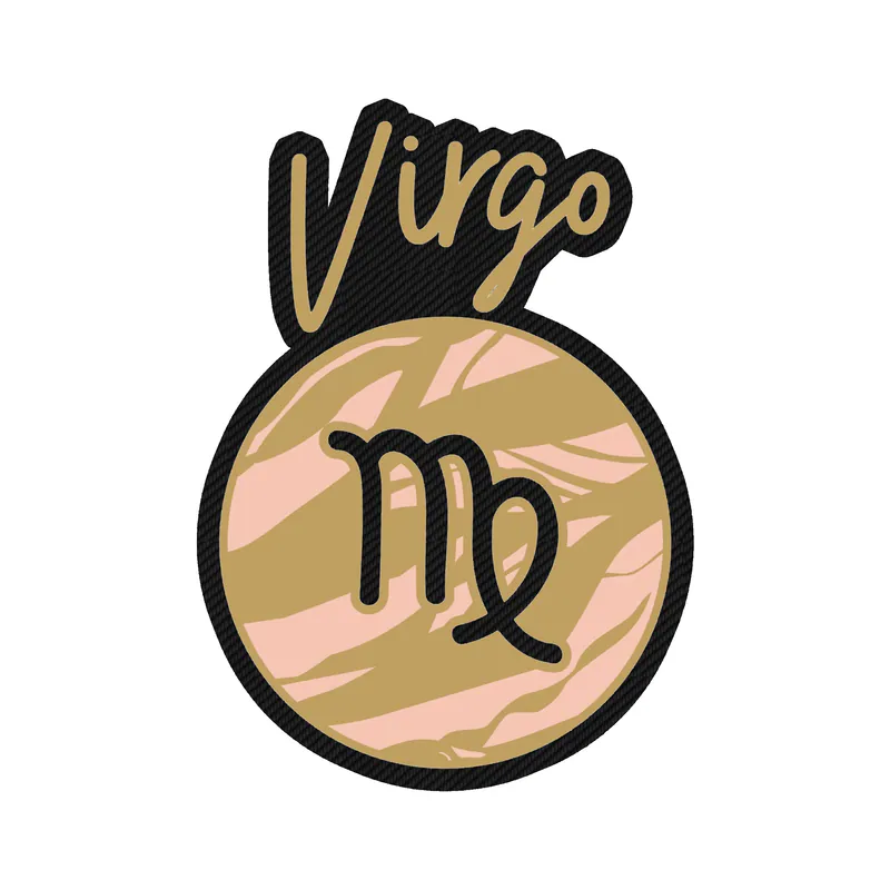 Virgo Marble - Carbon Fiber Vinyl Decal - Custom Size