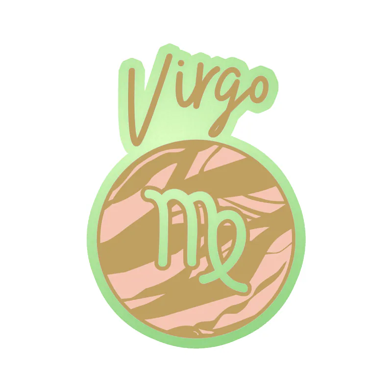 Virgo Marble - Glow in the Dark Vinyl Decal - Custom Size