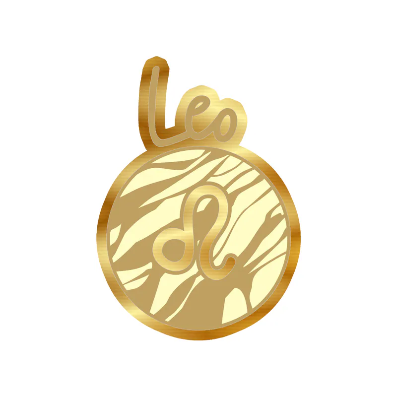 Leo Marble - Gold Chrome Vinyl Decal - Custom Size