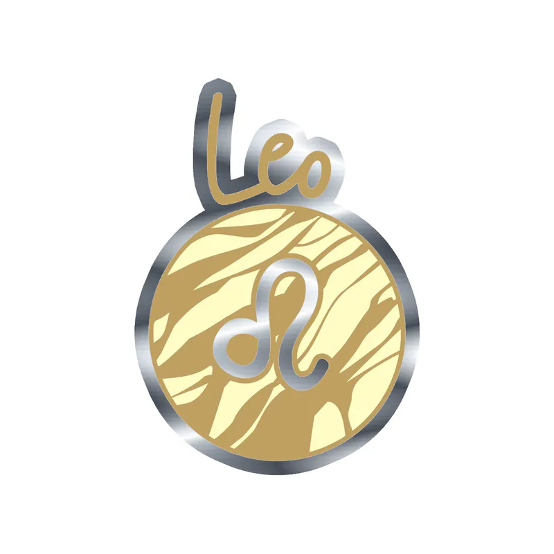 Leo Marble - Silver Chrome Vinyl Decal - Custom Size