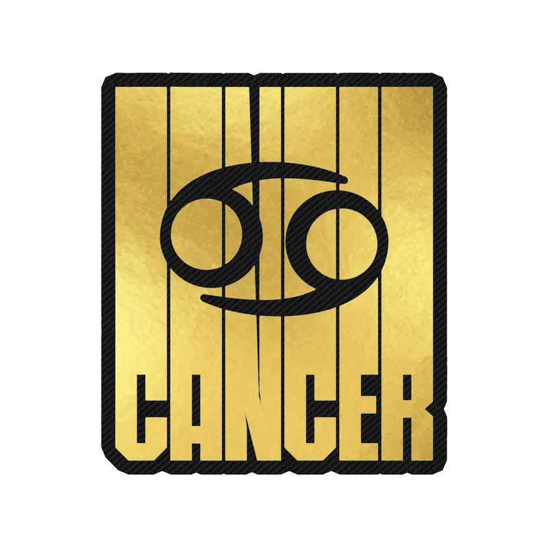 Gold Cancer - Carbon Fiber Vinyl Decal - Custom Size