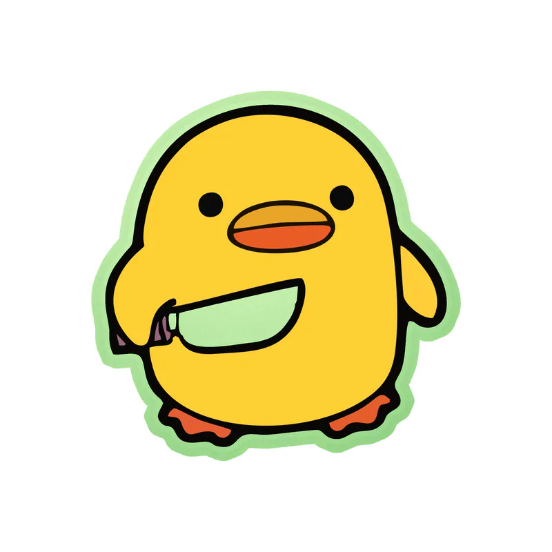Duck - Glow in the Dark Vinyl Decal