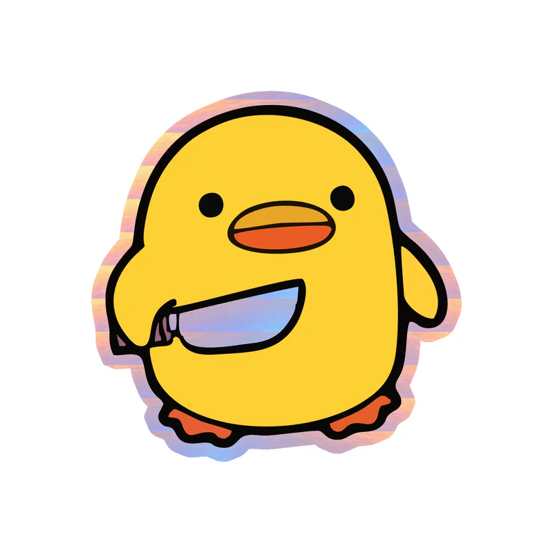 Duck - Holographic Vinyl Decal