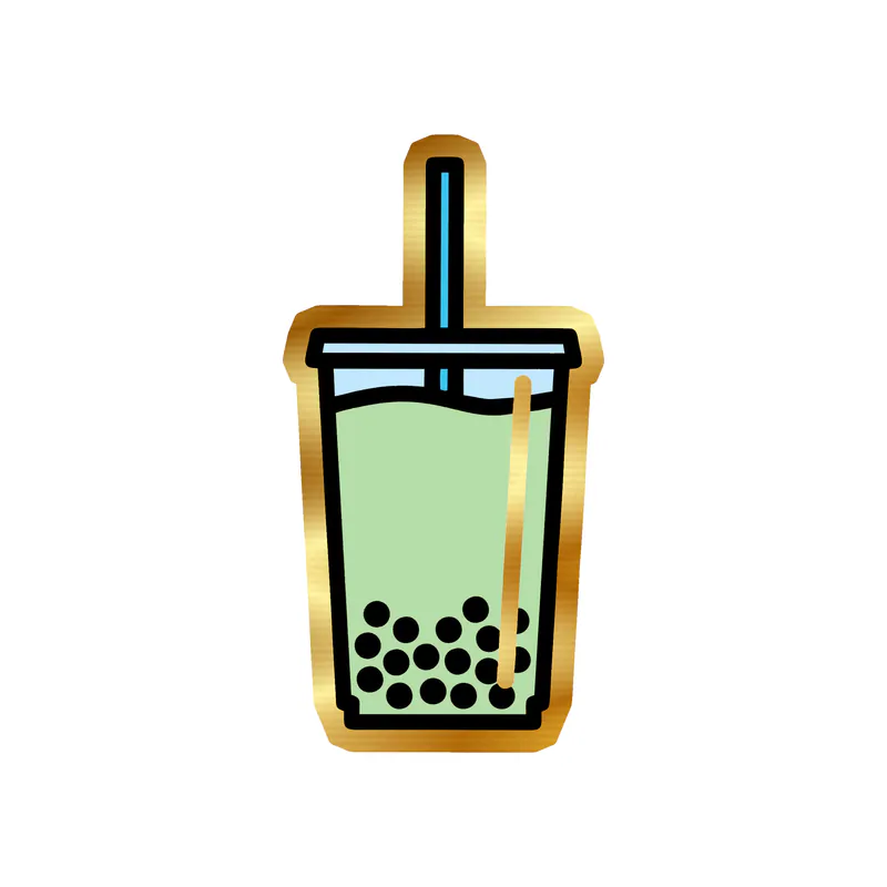 Boba - Gold Chrome Vinyl Decal