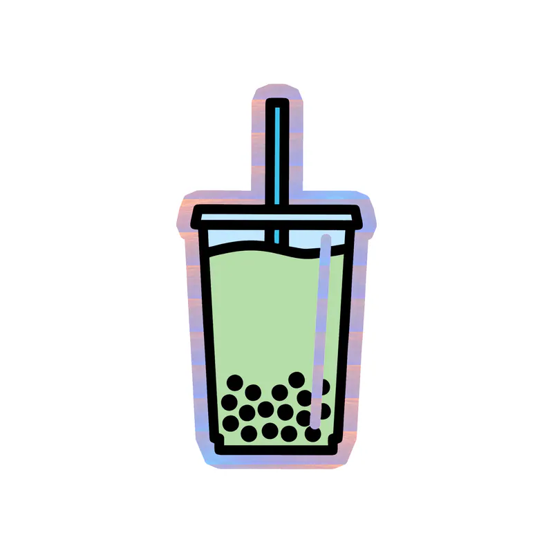 Boba - Holographic Vinyl Decal