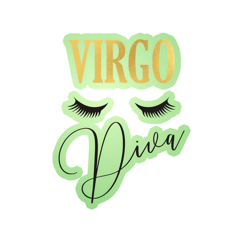 Virgo Diva - Glow in the Dark Vinyl Decal - Custom Size