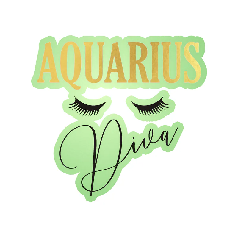 Aquarius Diva - Glow in the Dark Vinyl Decal - Custom Size
