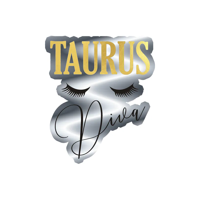 Taurus Diva - Silver Chrome Vinyl Decal - Custom Size