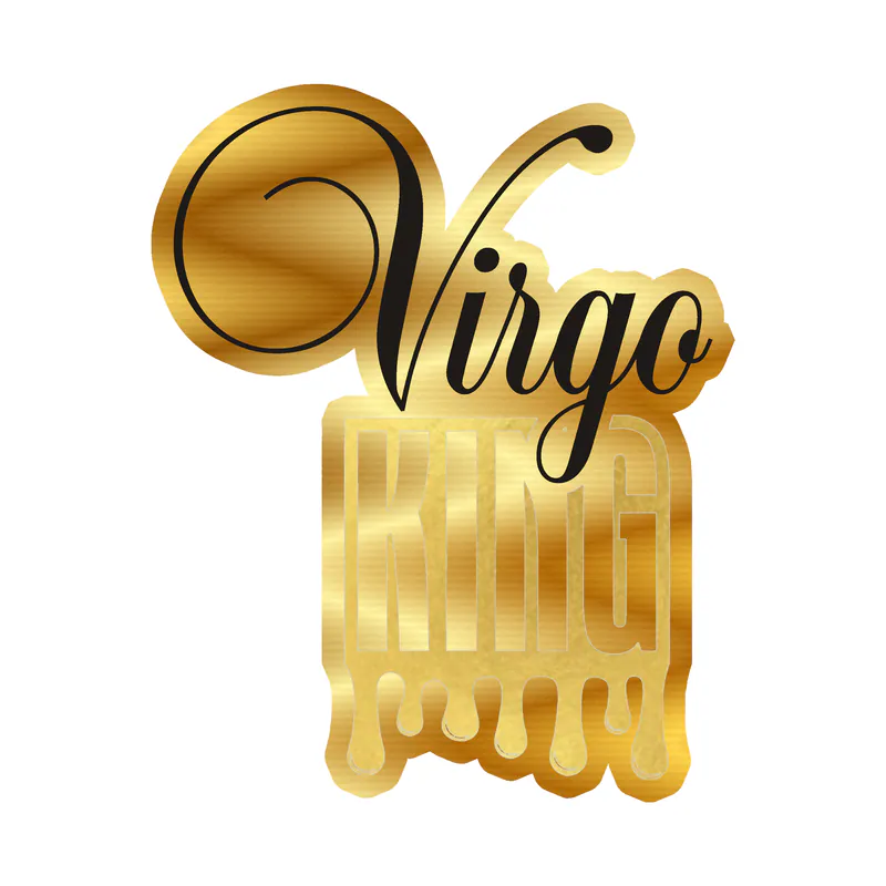 Virgo King - Gold Chrome Vinyl Decal - Custom Size