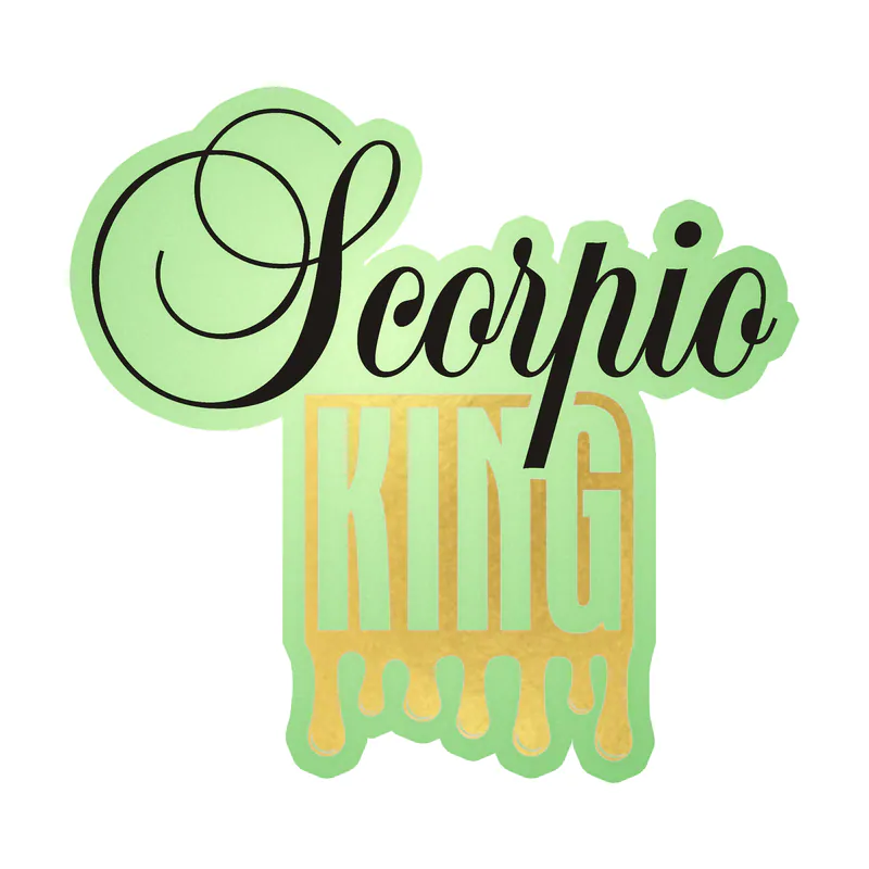 Scorpio King - Glow in the Dark Vinyl Decal - Custom Size