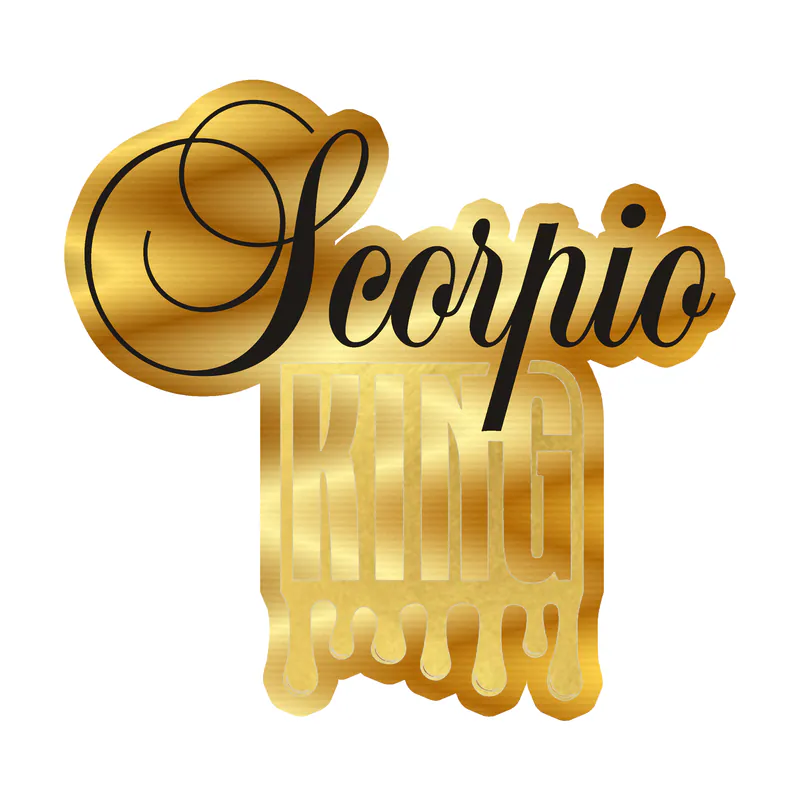 Scorpio King - Gold Chrome Vinyl Decal - Custom Size