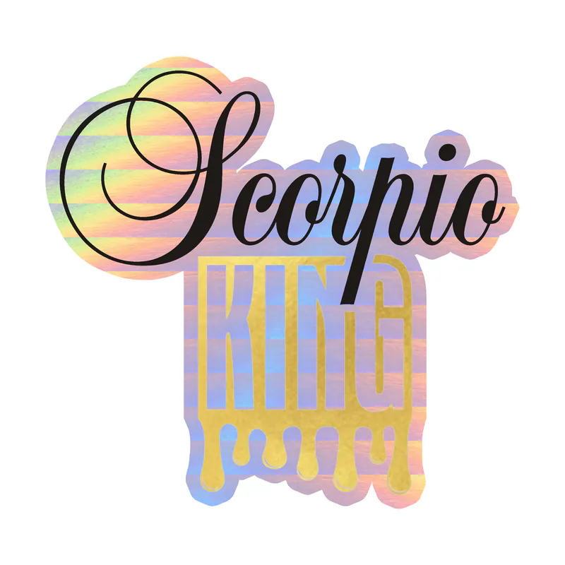 Scorpio King - Holographic Vinyl Decal - Custom Size