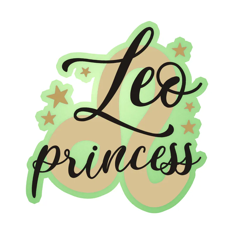 Leo Princess - Glow in the Dark Vinyl Decal - Custom Size