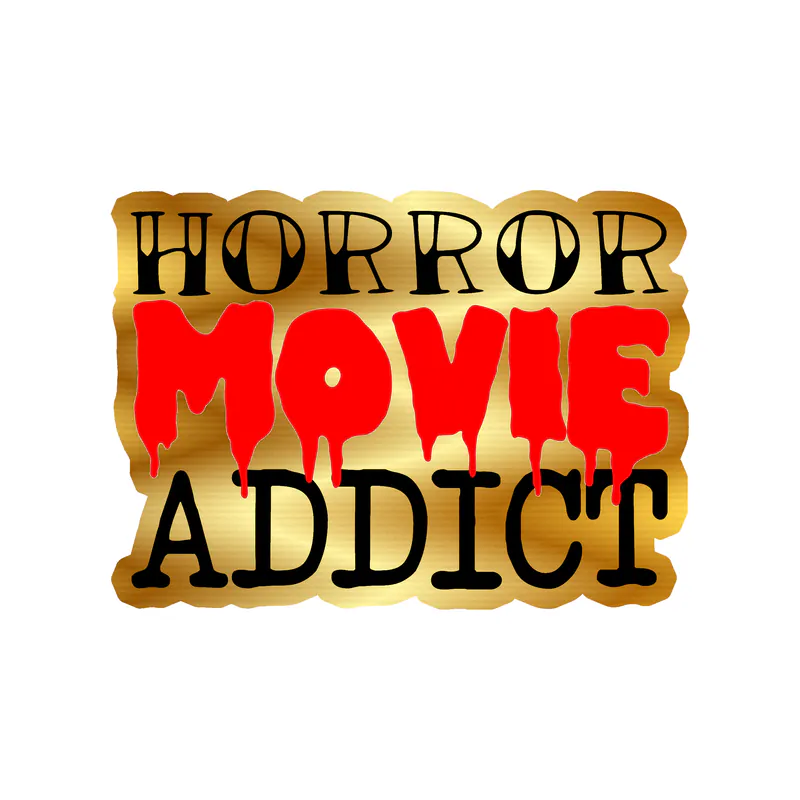 Horror Movie Junkie Gold Chrome Vinyl Decal