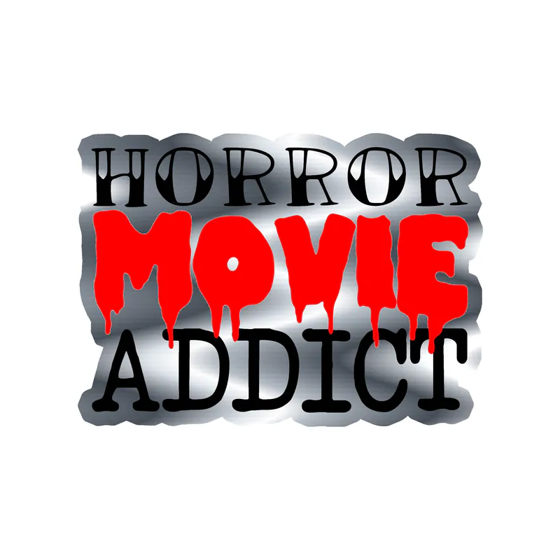 Horror Movie Junkie Silver Chrome Vinyl Decal