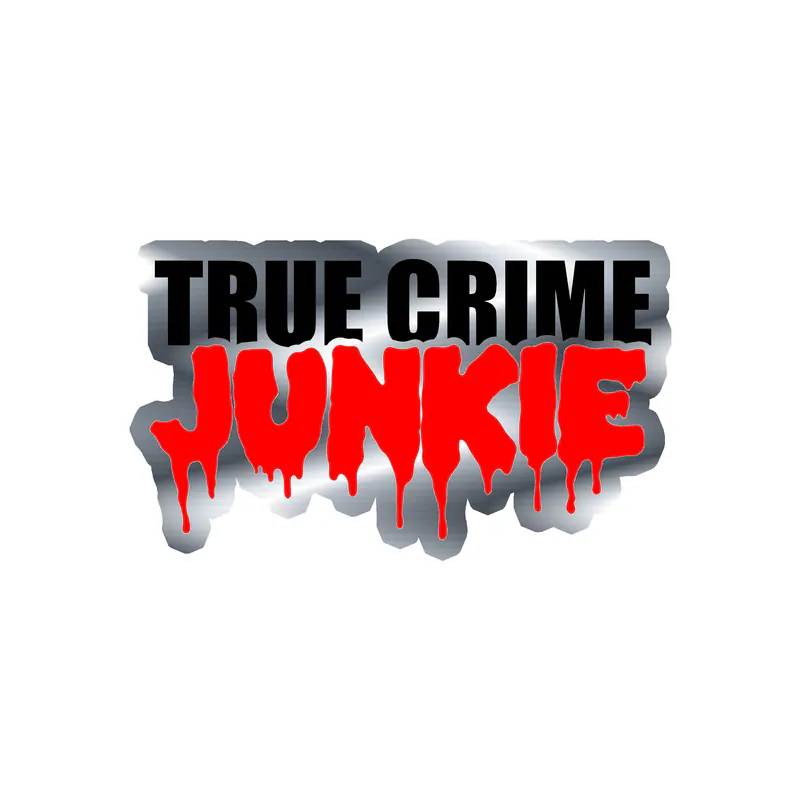 True Crime Junkie Silver Chrome Vinyl Decal