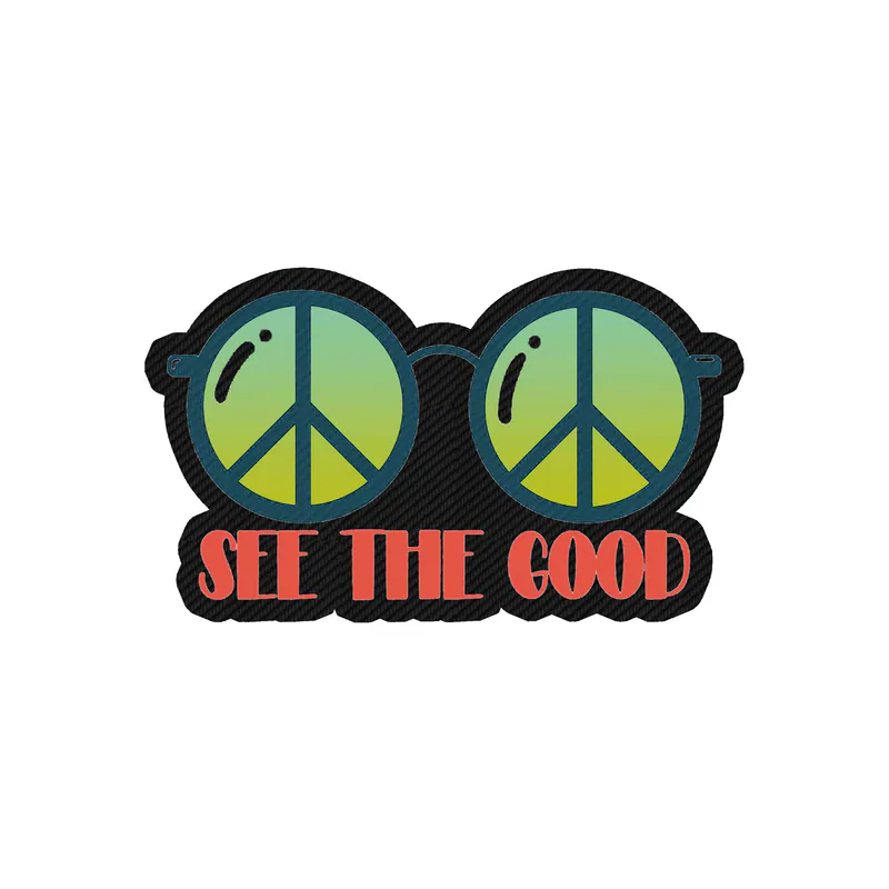Peace Carbon Fiber Vinyl Decal - Custom Size