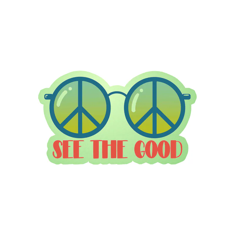 Peace Glow in the Dark Vinyl Decal - Custom Size