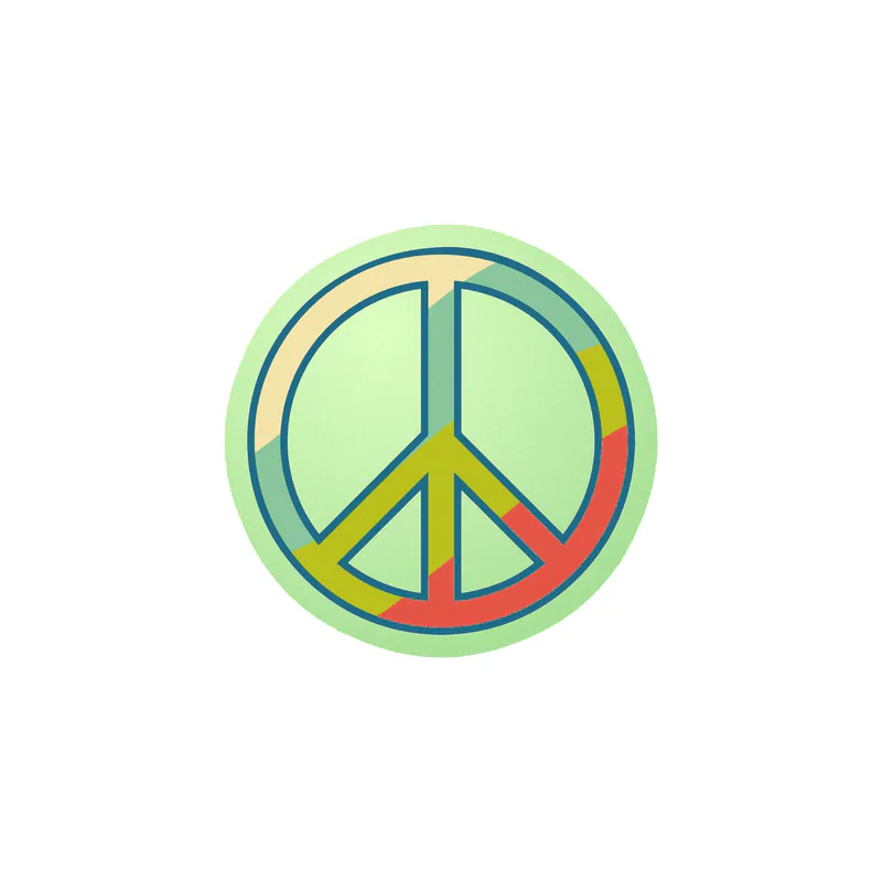 Peace Glow in the Dark Vinyl Decal - Custom Size